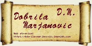 Dobrila Marjanović vizit kartica
